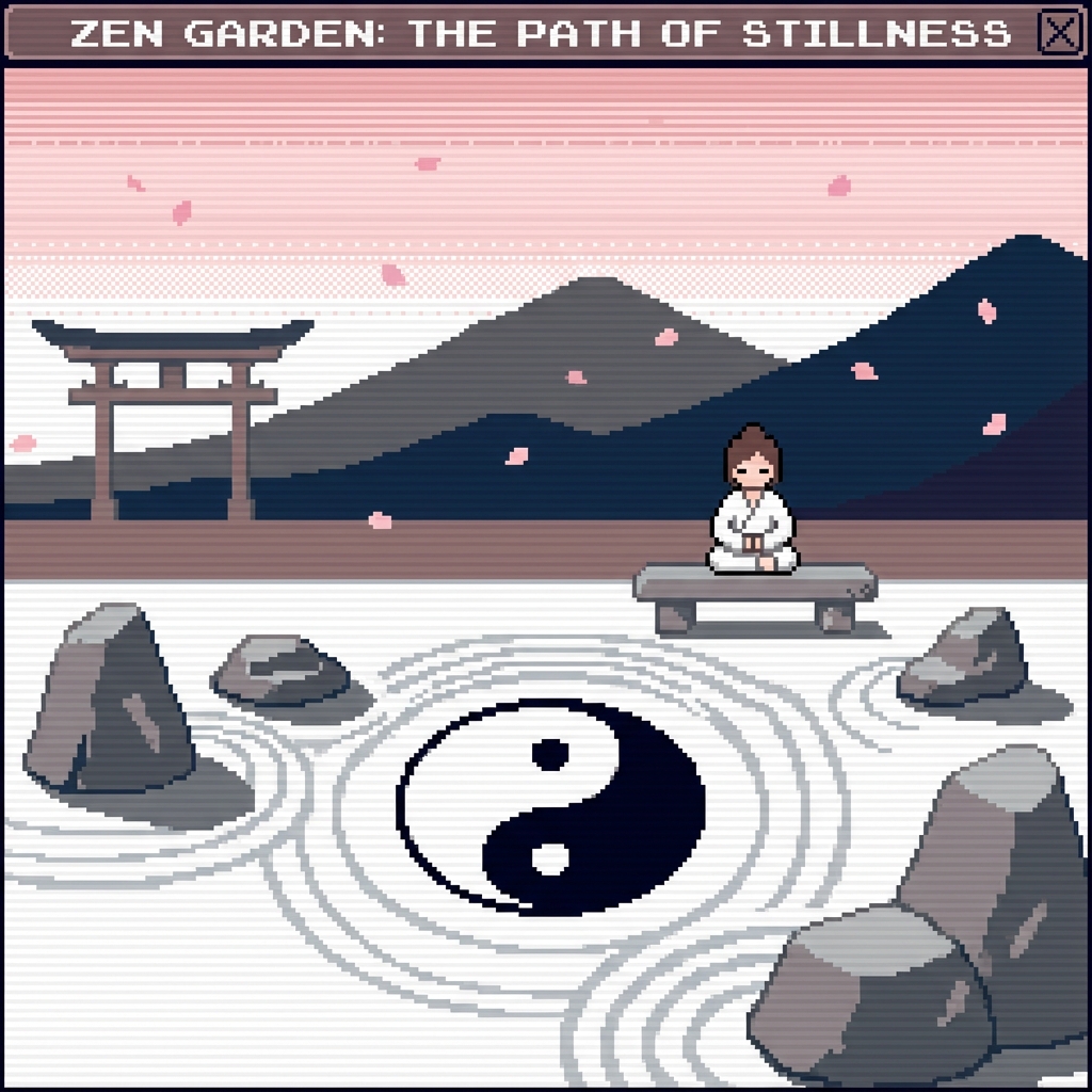 安静自省阶段的像素场景